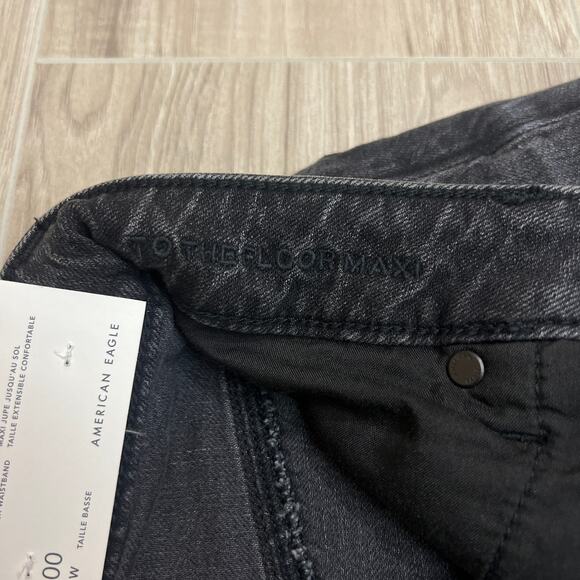 American Eagle Real Good To The Floor Denim Maxi Skirt Dark Wash Size 000 - Picture 9 of 9